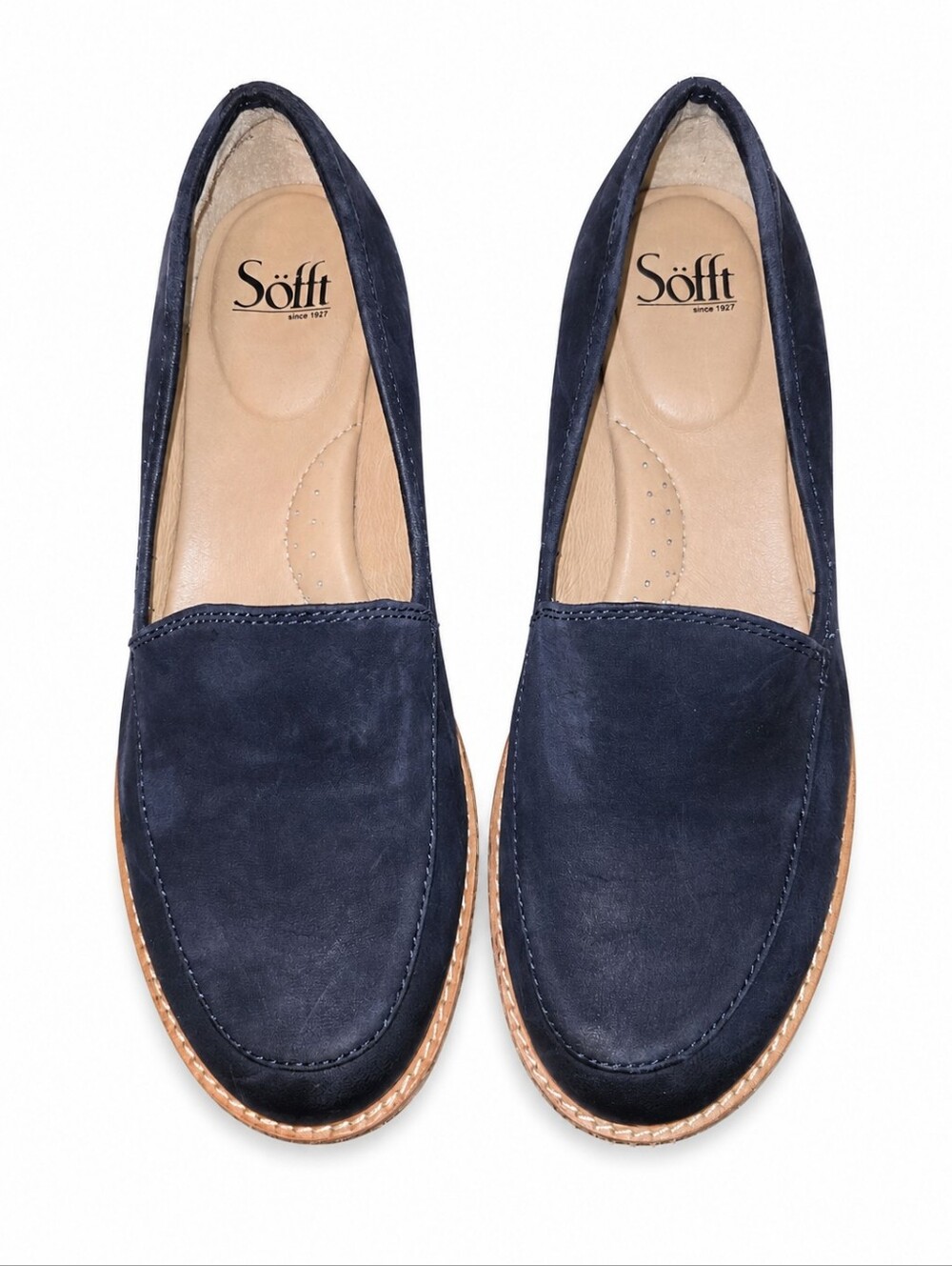 Söfft Khele Navy Blue Suede Leather Loafers Flats Comfort Shoes Size 9M - Picture 4 of 4